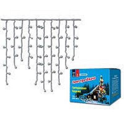 Гирлянда светодиодная "Бахрома" ULD-B3010-200/SWK Белый свет IP67 3м фото Гирлянда светодиодная "Бахрома" ULD-B3010-200/SWK Белый свет IP67 3м картинка